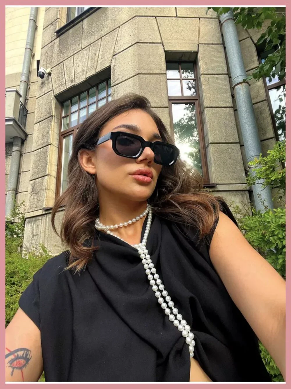 Retro Rectangle Sunglasses - Square Thick Frame UV400 90s Vintage Shades